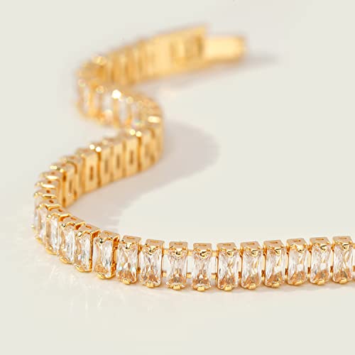 Image of MEVECCO Bracelet for Women 14K Gold Plated Dainty Chain Simple Jewelry Cute Handmade Minimalist for Her