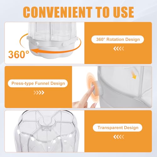 GXFCHYL 6 Grids Rotating Grain Dispensers Multi Cereal Dispenser Rice Dispensers 360° Rotating Food Dispenser Visible Round Dry Rice Container for Beans, Barley, Millet (12.5kg/ 27.56lbs)