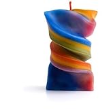 Breite ca. 8,5cm Kerze Kerzenzauber Kreuzberg in verdrehter Form Bunt, handgemacht aus Berlin