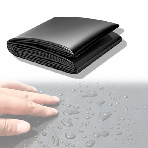 Rivestimento per laghetto in HDPE, spessore 0,12 mm, membrana impermeabile per laghetti, cascate e acquatici, rivestimento preformato per laghetto (5 x 8 m)