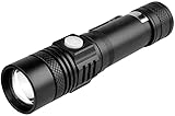 GIZDA Super Bright Led Flashlight USB Led Torch T6/L2/V6 Power Tips Zoomable Bicycle Light Rechargeable Easy to Carry (Color : Xp-l V6-12000 Lumens)