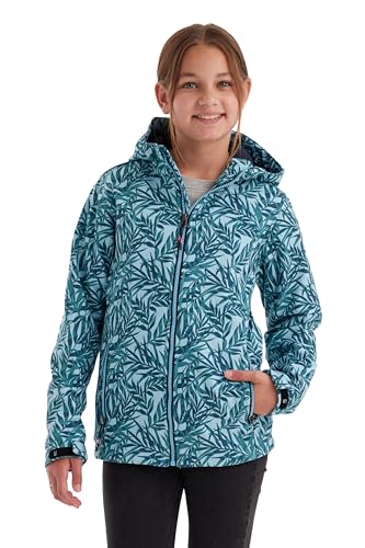 killtec Mädchen Softshelljacke/Outdoorjacke mit Kapuze Mädchen Softshelljacke Print, mint, 140, 43200-000