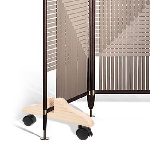 Support stable écran de confidentialité Ciieeo socle bois massif mobile 2pcs - 6