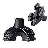 Cane Head - Quad Rubber Replacement Foot Pads for Canes - 3/4