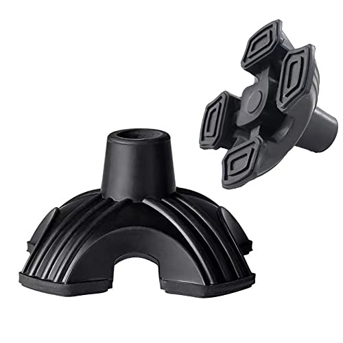 Cane Head - Quad Rubber Replacement Foot Pads for Canes - 3/4