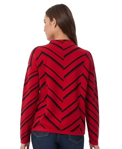 Image of Jones New York Women's Mock Neck Long Sleeve Jacquard Sweater