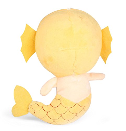 Image of Tickles Cute Mermaid Soft Stuffed Plush Animal Toy for Kids Girls Birthday Gifts (Color: Yellow Size: 20 cm)