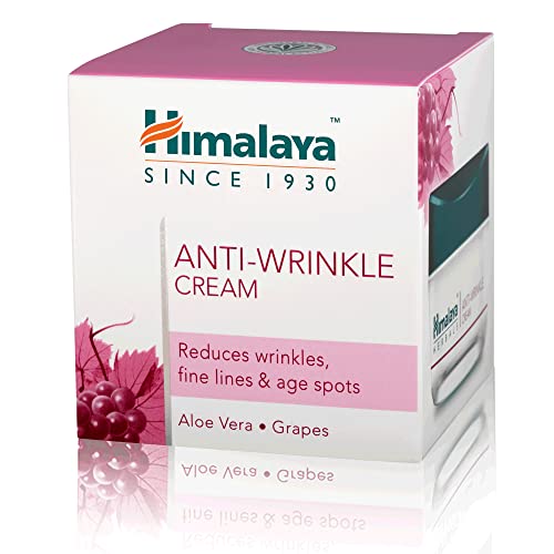 Himalaya Herbals Anti Wrinkle Cream with Aloe Vera and Grapes Helps Reduce Wrinkles, Fine Lines,...