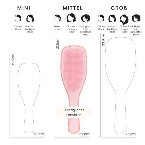 Tangle Teezer Ultimate Detangler Haarbürste für Lockiges Haar – Für 3C-4C Lockiges & Krauses Haar… – Ansicht 3