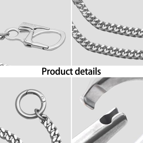 Image of Ahiller Mens Wallet Chain with Heavy Duty Keychain Carabiner Clip