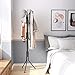 LANGRIA Standing Entryway Coat Rack Coat Tree Hat Hanger Holder 11 Hooks Jacket Umbrella Tree Stand Base Metal (Black)