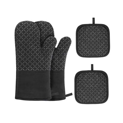 4PCS Oven Mitts&Pot Holders Pads Set, Silicone Oven Mitts, Kitchen Items - image 1
