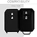kwmobile Key Cover Compatible with Suzuki 2 Button Car Key Keyless Go - Soft Silicone Car Fob Holder Protector Case - Black