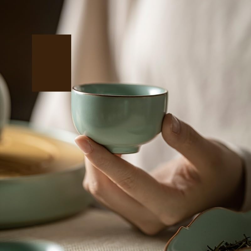 Filiżanki do Matchy Kung Fu Master Cup Kubek do herbaty Ceramiczny kubek do herbaty Pu'er Celadon Przenośny podróżny kubek do herbaty z pękniętym lodem Zestaw do herbaty z zaparzaczem