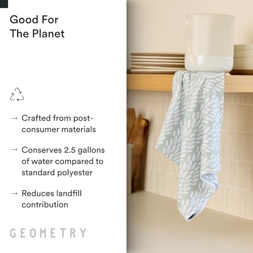 GEOMETRY Kitchen Tea Towels - Quick Dry Microfiber Dish Towels for Kitchen Checkmate CA, 18" x 30" 2-Pack - image 3