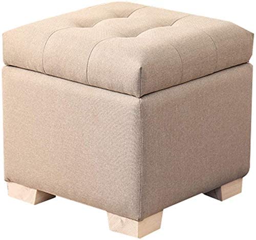 Tabouret canapé tabouret rangement salon en bois massif 40X40X40CM B