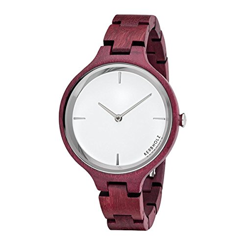 Kerbholz Damen Digital Quarz Uhr mit Holz Armband 4251240401157