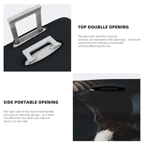 Luggage Cover Washable Elastic Suitcase Covers 3D Bald Eagle Travel Baggage Cover Fashion Anti-scratch Suitcase Protector Decoraitve Covers Fits 18-32 Inch Luggages Medium4