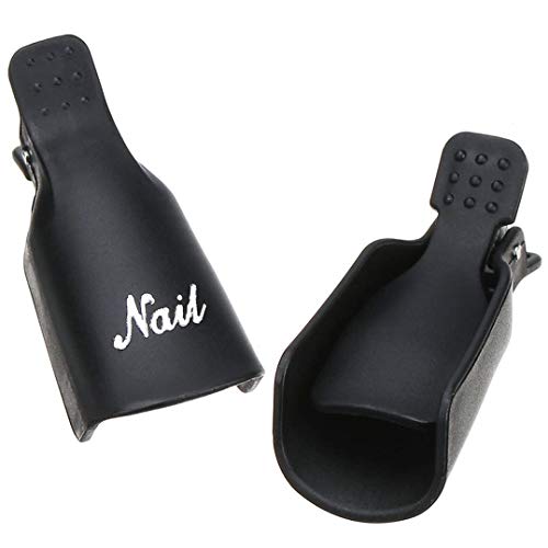 IME Nagellackentferner Clips Set, Nails Art Gel Cap Einweichen Clip UV Maniküre Tränken Weg Nagel-Clips Gel Polish Entferner Wrap Tool Schwarz 10 Stk – Bild 6