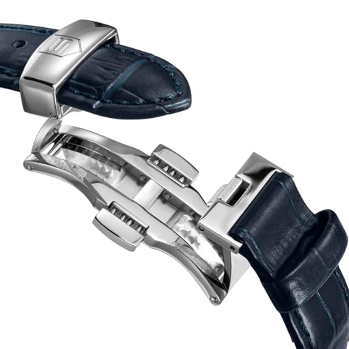 Image of SANDOZ Bachelin Premium Swiss Made Quartz Blue Dial Watch for Men - SZWGB0001113