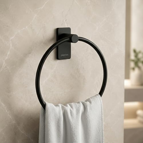 Plantex Stainless Steel Self-Adhesive Towel Holder for Bathroom/Towel Hanger for Wash Basin Drill Free/Round Towel Holde...