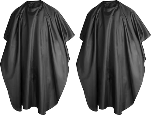 TRIXES Friseurumhang Schwarz Ganzkörperansicht Cape Unisex Professionelle Friseure Kleid für Haar Styling Schnitte und Farben, Friseur Umhänge