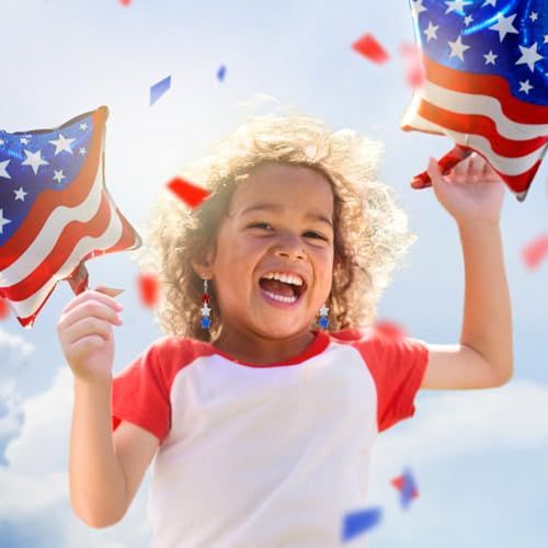 4th-of-July-Earrings-for-Women-Glitter-Star-Drop-Dangle-Earrings-Patriotic-American-Flag-Independence-Day-Accessories