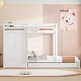 lit escamotable gigogne 🐟Construction stable en bois massif : Ce lit en hauteur est fabriqué en bois massif de haute qualité, garantissant la stabilité et la sécurité du lit, capable de résister à l'usure quotidienne, offrant aux utilisateurs une expérience de sommeil paisible, tout en ajoutant une atmosphère naturelle et chaleureuse à la maison.