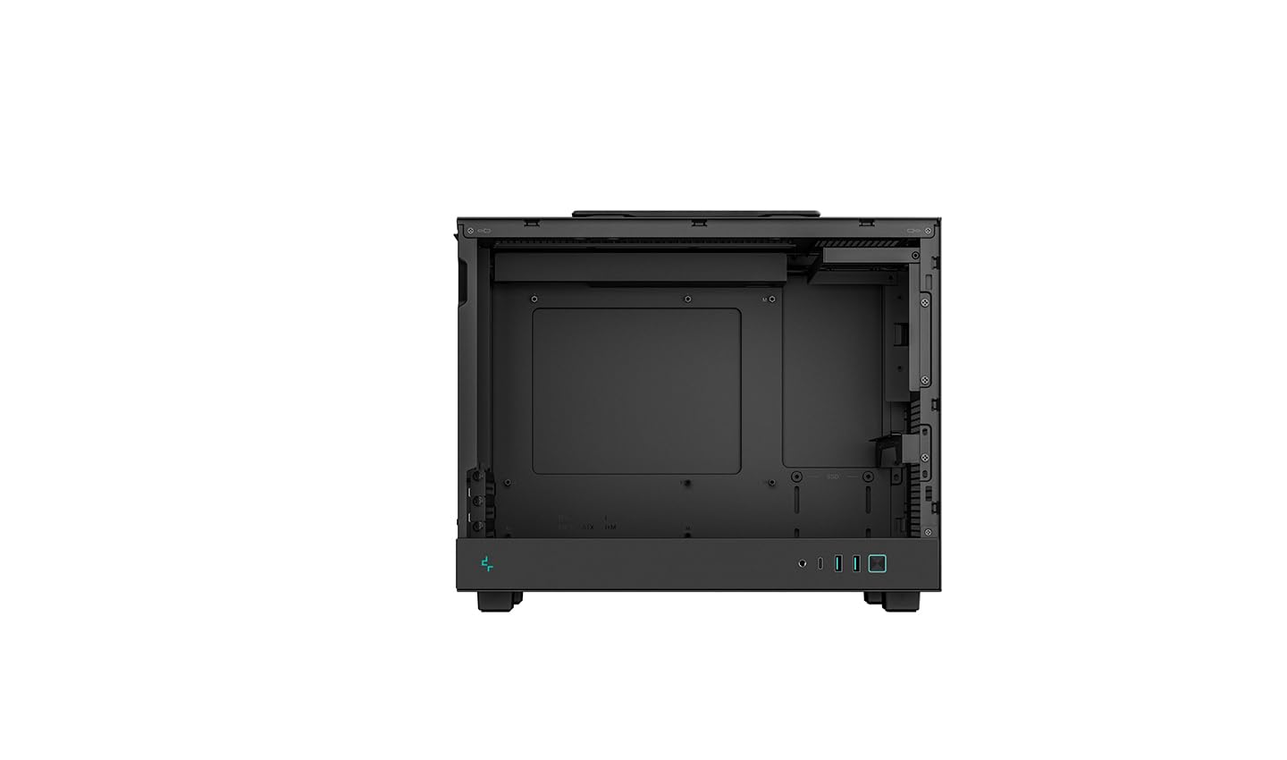 DeepCool CH160 PLUS Small Form Factor [SFF] Nero (DeepCool CH160 PLUS Micro-ATX Mini Tower PC Case, Tempered Glass, High-Airflow Mesh Design, USB-C & USB 3.0 Front I/O, Supports ATX PSU & 305mm GPU,
