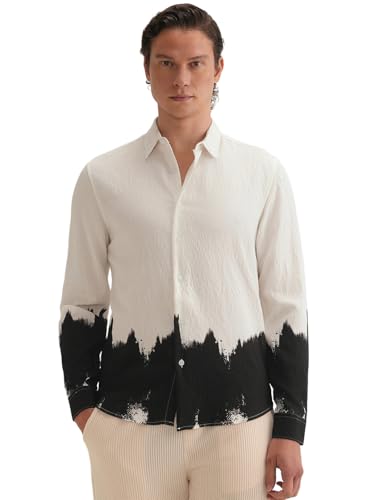 Image of Pinkmint Men Printed Cotton Flex Shirt | Stylish Designer | Regular Fit Floral & Abstract Print Shirt for Men (Available in Plus Size)