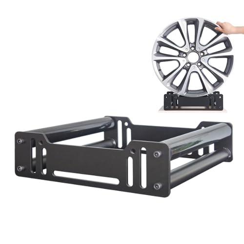 Support rotatif pour moyeux de roue de voiture réglable de 21 à 31 cm noir
