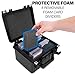 CASEMATIX Graded Card Case Fits 40 BGS PSA Slab Sleeves Graded Sports Trading Cards or 150 Top Loader Cards, IPX7 Waterproof Graded Sports Card Case and Trading Card Box With Dividers