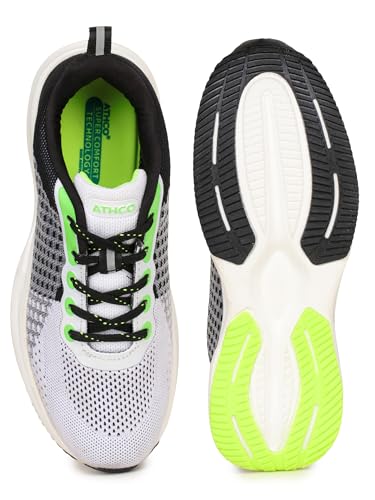 Image of Mens Running Shoes for Man Comfortable Men's Sports Shoes with Memory Foam Cushioned Insole Sports Shoes for Men Running Walking Lightweight Gym Shoe for Men Comfortable Stylish & Casual Walking ATHCO Shoe for Man Anti Slip Gym Footwear