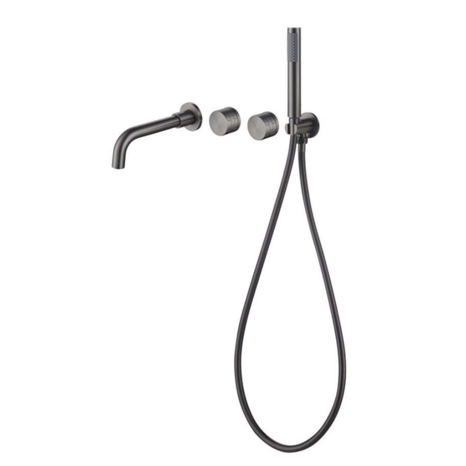 Robinet de bain gris LWX avec kit douchette complet pour des moments de détente en famille