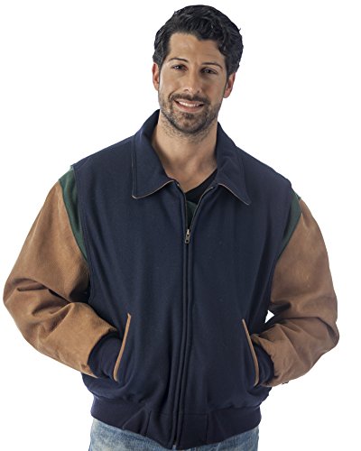 REED Men's Premium Quality Leather Letterman Varsity Jacket Made in USA2