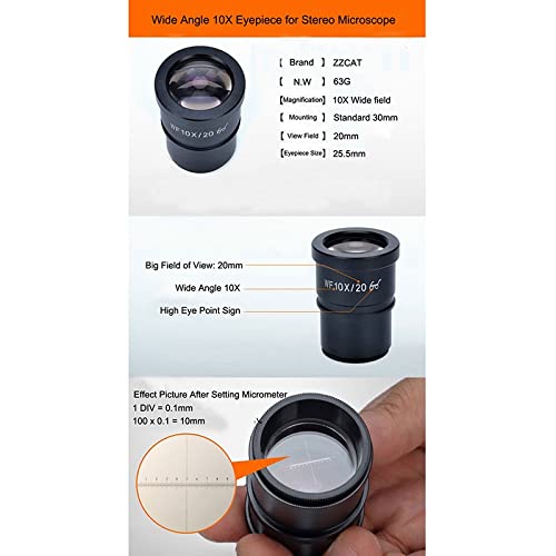 2PCS WF10X Microscope Eyepieces for Stereo Microscope With 2PCS WF10X Microscope Eyepieces for Stereo Microscope With
