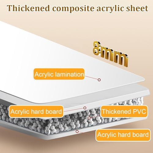 Moisture Resistant Window Sill Cover, Easy Clean & Install Ledge Protector, Ideal for Bathroom, Kitchen, Balcony Home Decor, 40x10cm (15.7x4) Replacement Board