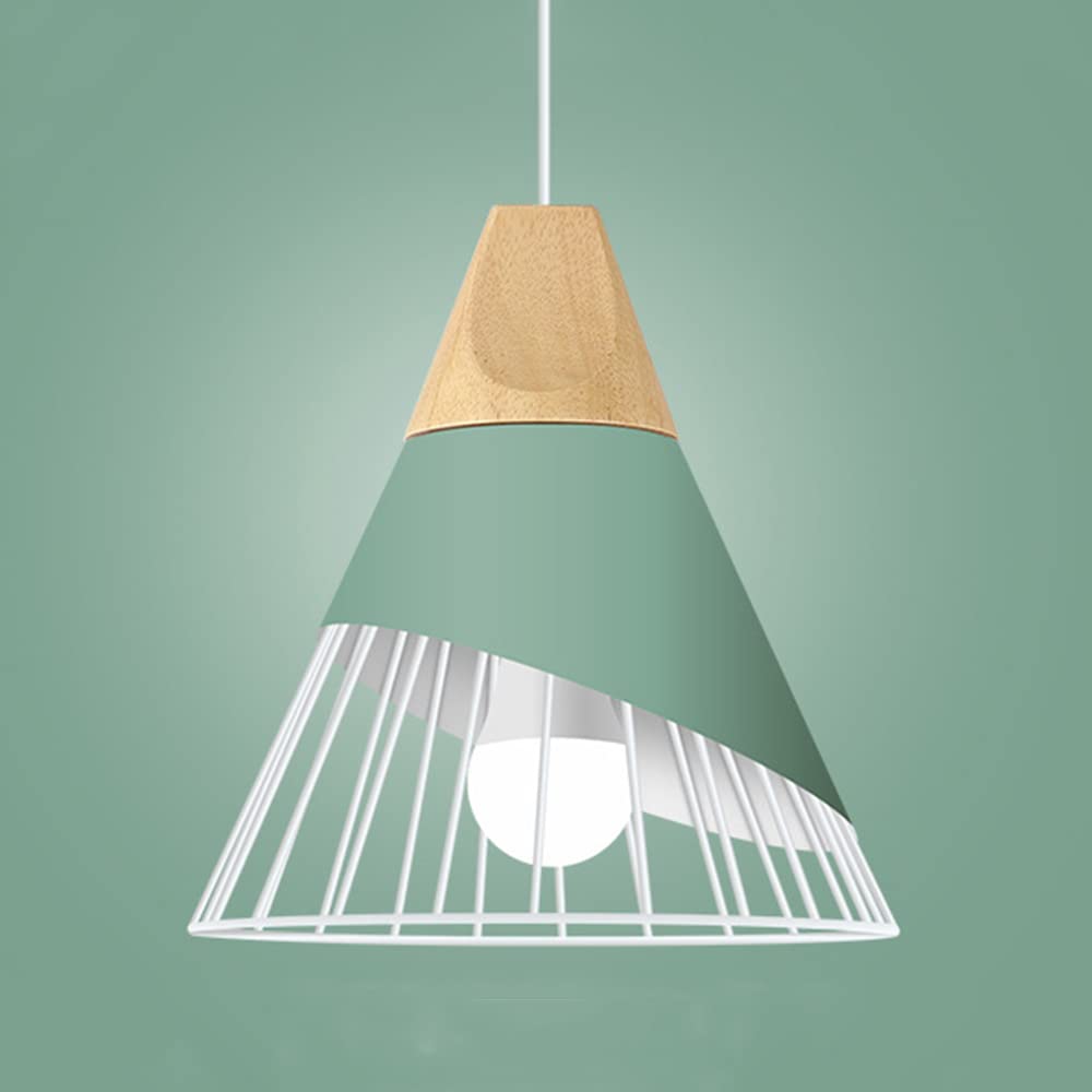 Suspension Luminaire Moderne,bois Plafonnier industriel design Métal Lampes Suspendues abat-jour E27 applique éclairage pour salle à manger cuisine,couloir