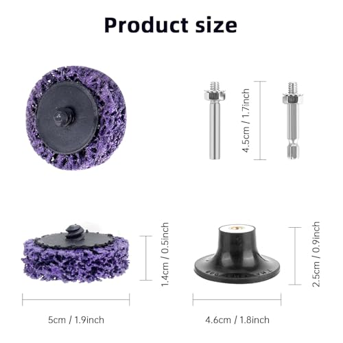 19 Stück 2 Zoll CSD Scheibe Schleifscheibe DMJJSD® Grobreinigungsscheibe Reinigungsscheibe Set Csd Sscheibe Bohrmaschine für OberfläcHenbearbeitung Polieren Rostentfernung Schweißnähte Ntfernen (50m