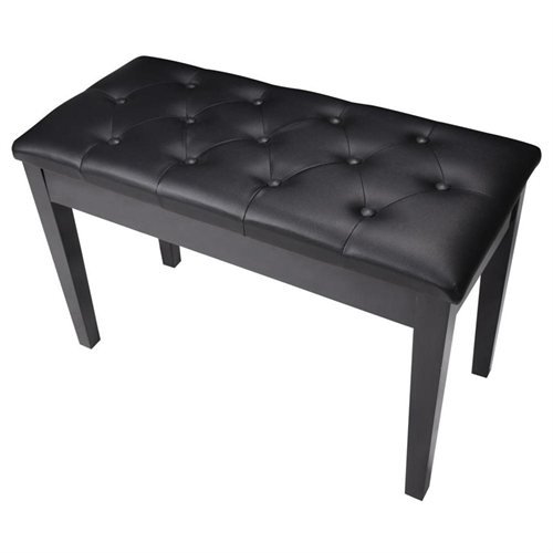 Koval Inc. Leather Duet Piano Bench W/Storage Wood Black #TOP5