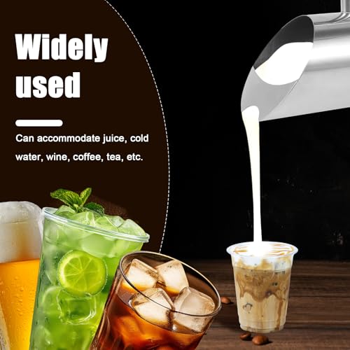 Stainless Steel Water Pitcher Jug 2l Copper Water Pitcher carafe with Handle & Ice Guard Cold Drinking Pitcher Rustproof Pitcher Container for Milk Juice Iced Tea at Home or Hotel(2L) - Image 5
