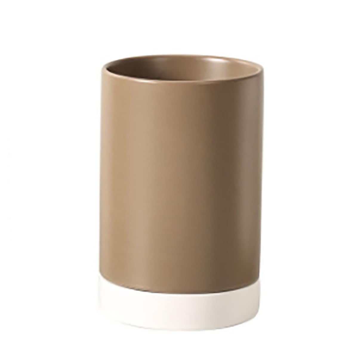 Colias Wing Ceramic Utensils Holder, Utensils Crocks, Small Kitchen Storage Crock-Brown