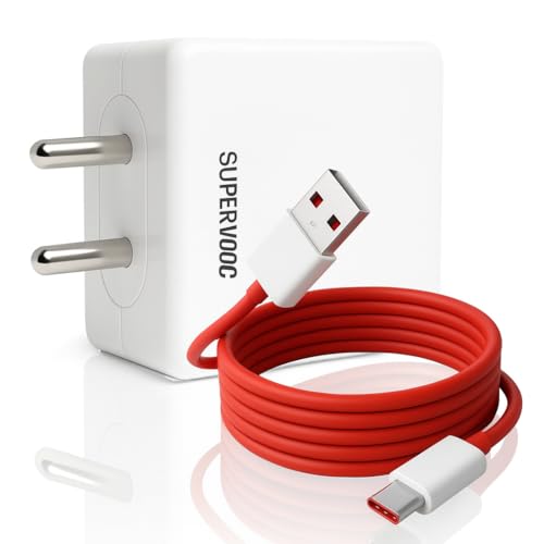 Image of Hoerrye 80W Supervooc Fast Charger with C-Type 1M Cable|80w USB C Charge for Realme, Oppo, Redmi, Xiaomi, Poco, iQOO, Samsung,Motorola|Supports Dart|Dash|Warp|Vooc|SuperVooc|80-watt Charging