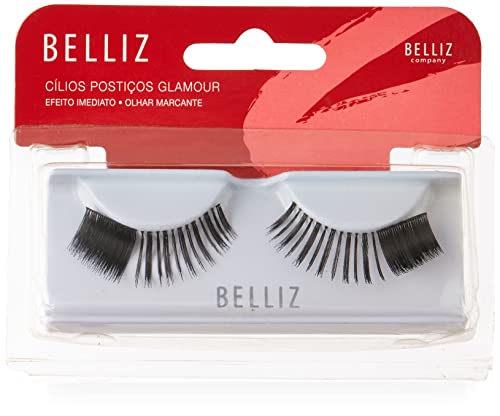 Cílios Glamour Volume, Preto, Belliz