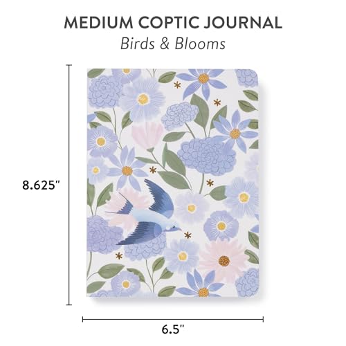 Carnet de notes reliure copte qui s'ouvre à plat pour écrire facilement sans effort