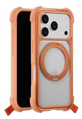 �yMagEasy�z iPhone 17 Pro �Ή� �P�[�X �N���A MagSafe �Ή� ��] �����O �X�^���h �ϏՌ� �X�}�z�P�[�X �}�O�Z�[�t ���� ��� �g�уP�[�X [ iPhone17Pro �A�C�t�H��17Pro �Ή� Case ] Odysse