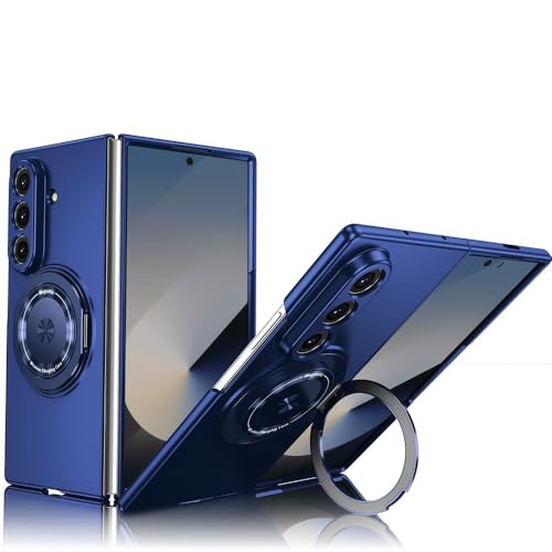 Étui rigide Galaxy Z Fold 3 bleu résolvant le problème des chutes sur l'écran