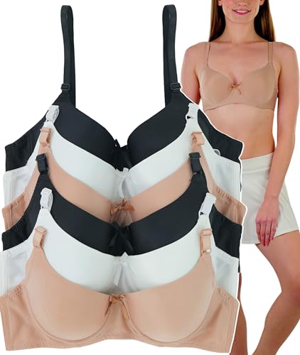 Image of ToBeInStyle Women's Pack of 6 Classic Style Underwire Supportive Padded Bras