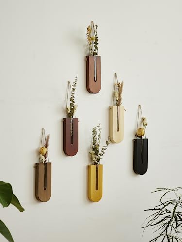 Veichin Indoor Wall Planter, Bohemia Flower Vase, Propagation Station, Wooden Hanging Planter, Wall Decor For Living Room (U Shape/Set Of 6) #TOP4