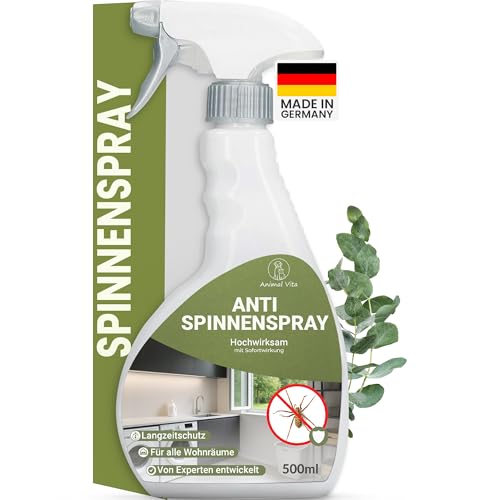 Animal Vita Anti Spinnenspray 500 ml - Spinnenabwehr Spray [mit Sofortwirkung] effektives Mittel gegen Spinnen für Innen und Außenbereich - Spinnen vertreiben im Haus & Garten - hochwirksam